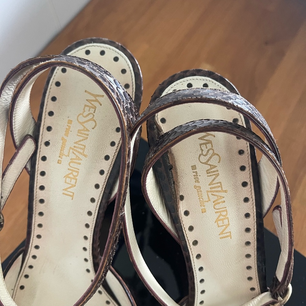 Yves Saint Laurent Python Heels. - image 4